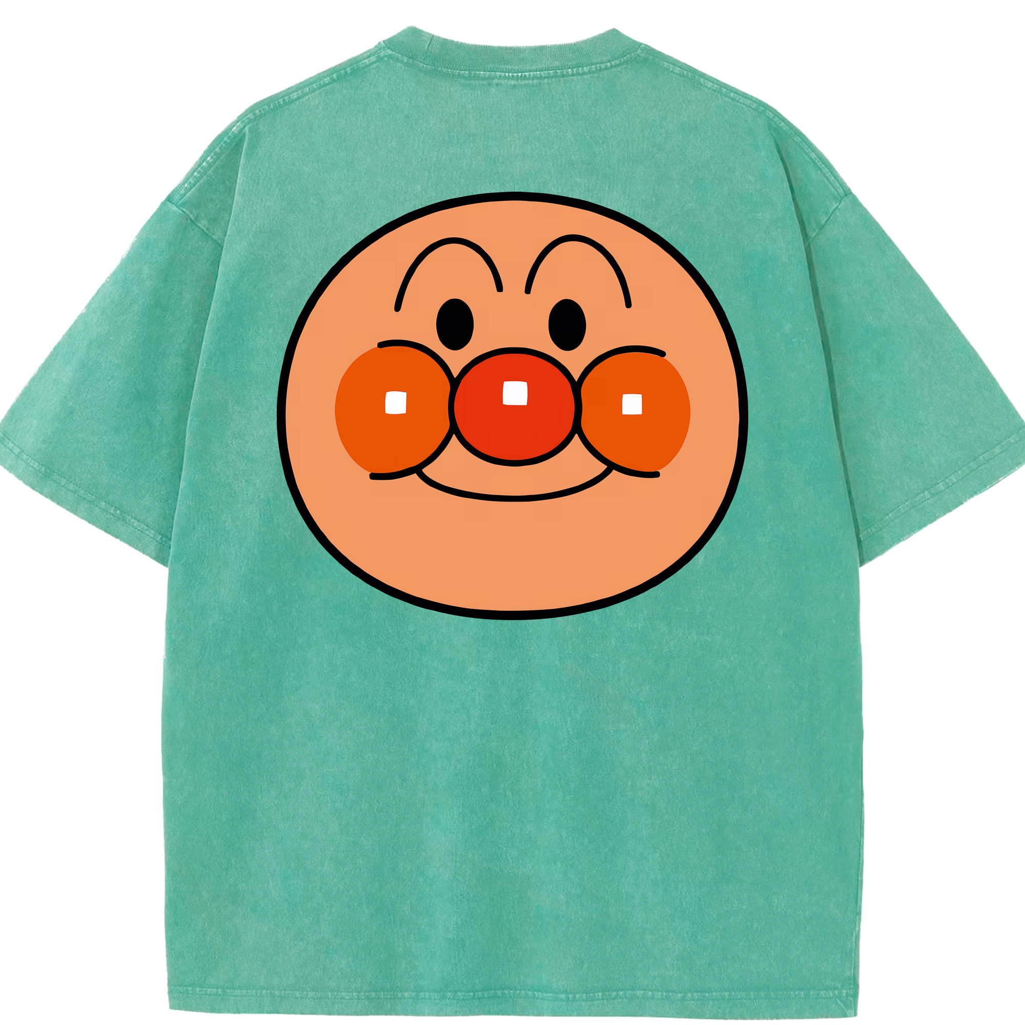 （画像用） アンパンマン Anpanman 綿100% ヴィンテージ風 半袖Tシャツ（背面プリント）